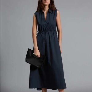 rag & bone Soraya Navy Sleeveless Midi Denim Dress